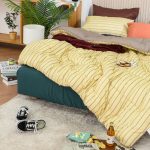 머스타드 마크 슈퍼싱글 차렵 이불 베개커버 세트