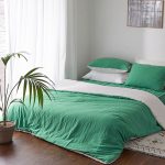 포레스트그린 무봉제 슈퍼싱글 이불 베개커버 세트
